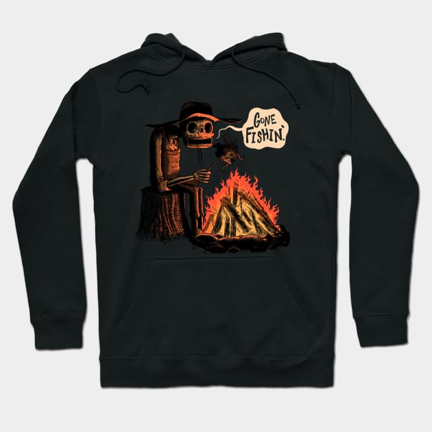 Gone Fishin' Hoodie by The Spooky King